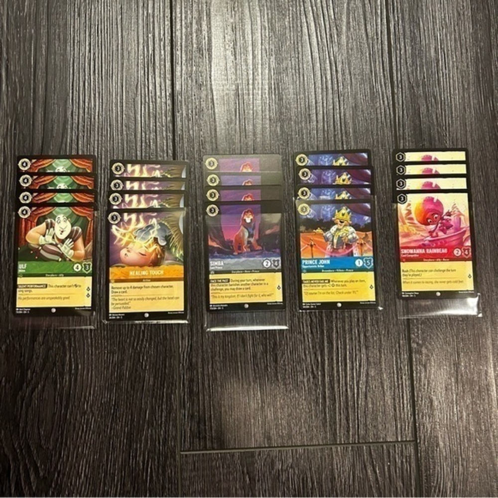 Disney Lorcana Collectible Play Set Lot of 5